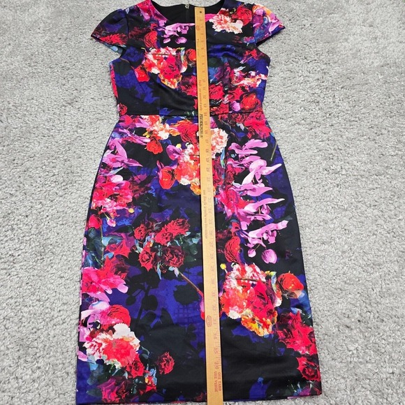 Betsey Johnson Dress Womens 6 Colorful Flowers Lined Maximalist Career Event - Picture 16 of 16